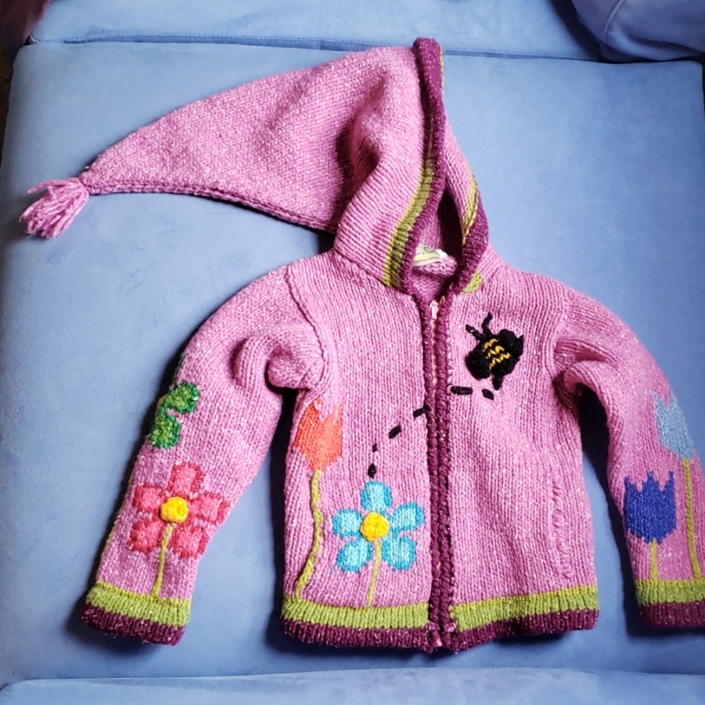 Kids wool zipper sweater